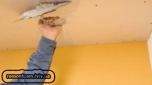 Шпаклювання стелі у Львові